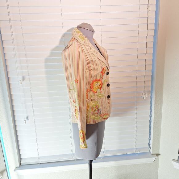 Johnny Was S Floral/embroidered Blazer - Picture 11 of 16
